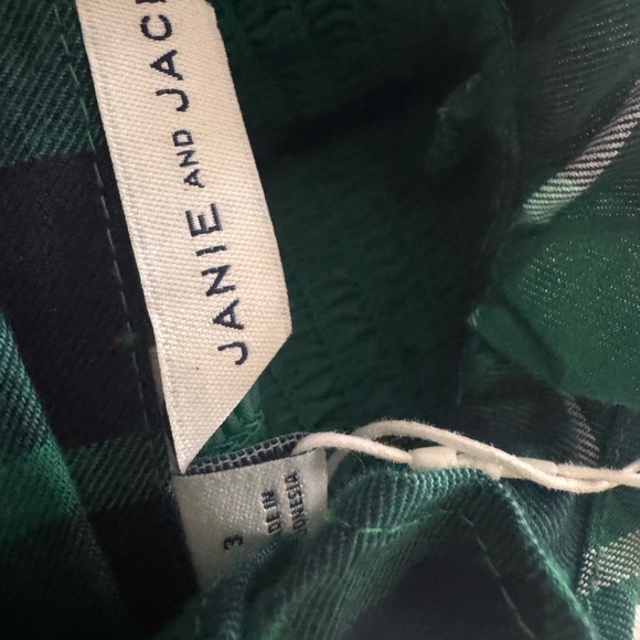 Janie and Jack Green and Black Plaid Apparel - Picture 4 of 6